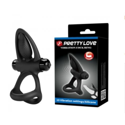 PRETTY LOVE - VIBRATING SILICONE RING/THONG 10 SPEED