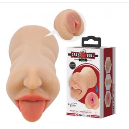 CRAZY BULL SARAH double sided Pussy and Mouth stroker