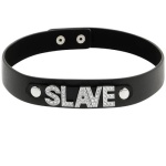 COQUETTE CHIC DESIRE - SLAVE VEGAN LEATHER CHOKER - Image 4