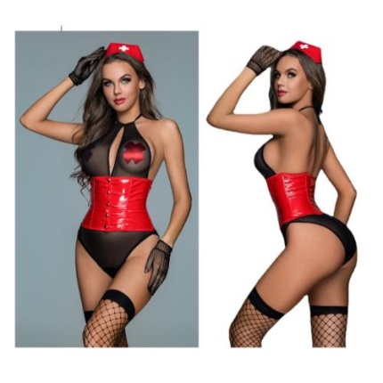 Corset Bodysuit Nurse Costume