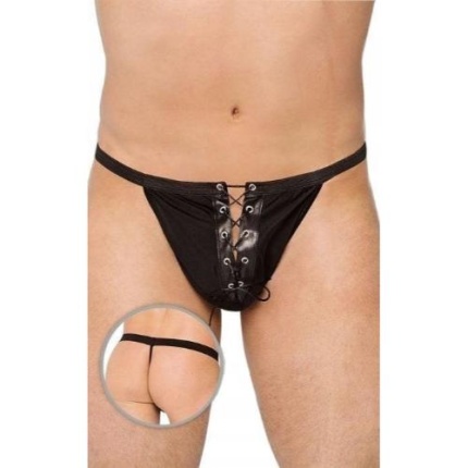 Daring Tied Men’s Thong – 4508 S/L Black